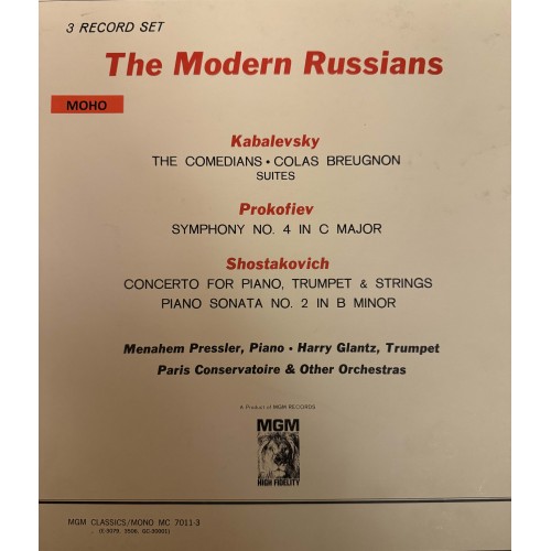 Menahem Pressler, Harry Glantz, Paris Conservatoire Orchestra: «The Modern Russians: Kabalevsky, Prokofiev, Shostakovitch» (Бокс)