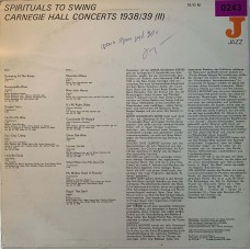 Various: «Spirituals To Swing - Carnegie Hall Concerts 1938/39 (2)»