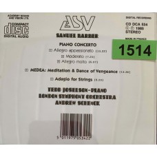 Samuel Barber, Tedd Joselson, London Symphony Orchestra, Andrew Schenck: «Piano Concerto / Medea: Meditation & Dance Of Vengeance / Adagio For Strings»