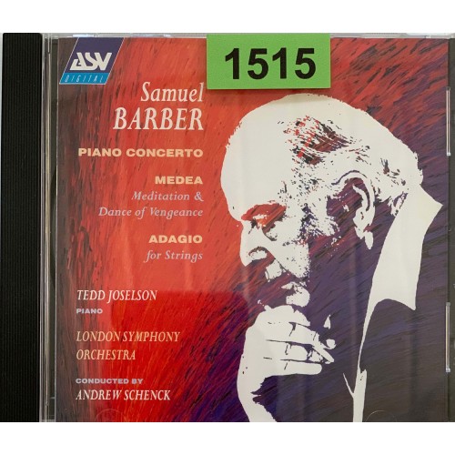 Samuel Barber, Tedd Joselson, London Symphony Orchestra, Andrew Schenck: «Piano Concerto / Medea: Meditation & Dance Of Vengeance / Adagio For Strings»