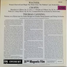 Leopold Stokowski With Houston Symphony Orchestra, Wagner,; Chopin, Thomas Canning: «Wagner: Wotan's Fantasy, Chopin: Mazurka In A Minor,Thomas Canning's Fantasy»