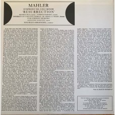 Mahler - Beverly Sills, Florence Kopleff, University Of Utah Civic Chorale, Utah Symphony Orchestra, Maurice Abravanel: «Symphony No. 2 In C Minor 'Resurrection'»