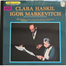 Clara Haskil, De Falla / Chopin, Orchestre Des Concerts Lamoureux, Igor Markevitch: «Concerto No.2 / Nuits Dans Les Jardins D'Espagne»