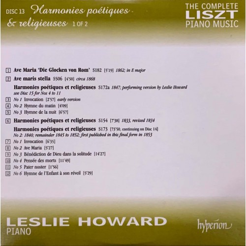 Liszt - Leslie Howard: «The Complete Piano Music» CD 13