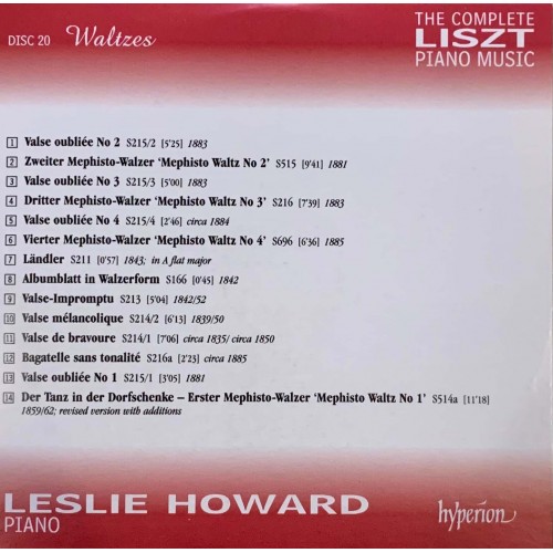 Liszt - Leslie Howard: «The Complete Piano Music» CD 20