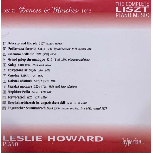 Liszt - Leslie Howard: «The Complete Piano Music» CD 21