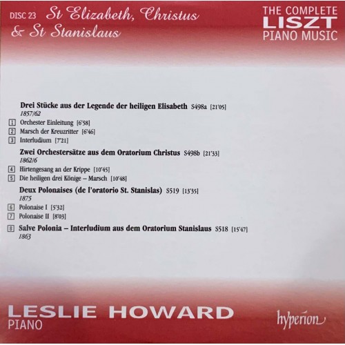 Liszt - Leslie Howard: «The Complete Piano Music» CD 23