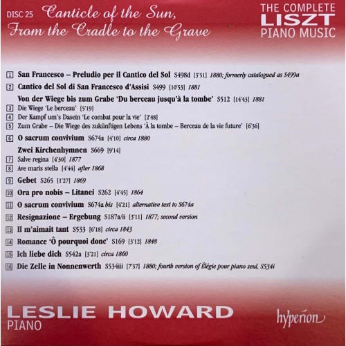 Liszt - Leslie Howard: «The Complete Piano Music» CD 25