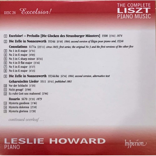 Liszt - Leslie Howard: «The Complete Piano Music» CD 26