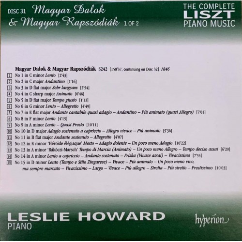 Liszt - Leslie Howard: «The Complete Piano Music» CD 31