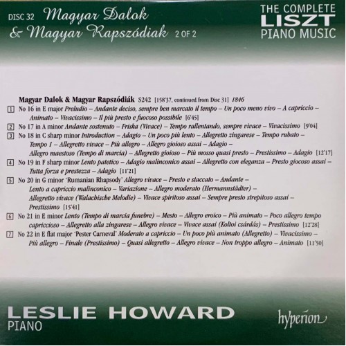 Liszt - Leslie Howard: «The Complete Piano Music» CD 32