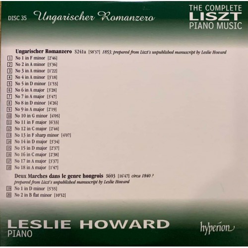 Liszt - Leslie Howard: «The Complete Piano Music» CD 35