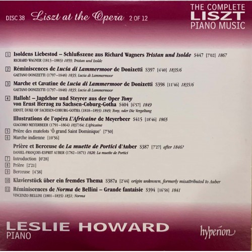 Liszt - Leslie Howard: «The Complete Piano Music» CD 38