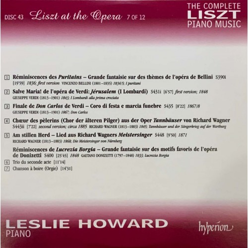 Liszt - Leslie Howard: «The Complete Piano Music» CD 43