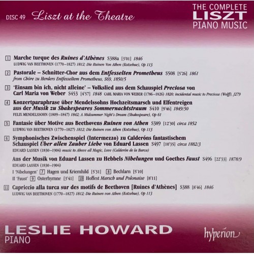 Liszt - Leslie Howard: «The Complete Piano Music» CD 49