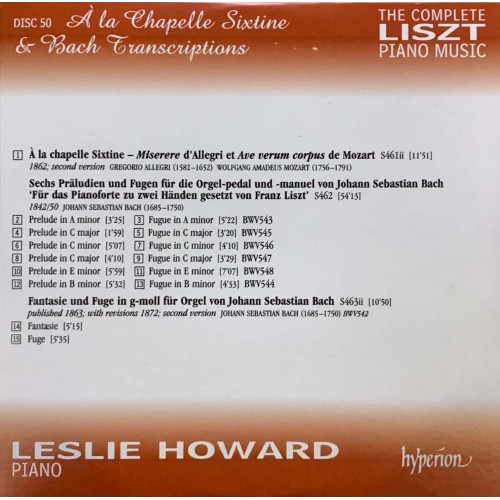 Liszt - Leslie Howard: «The Complete Piano Music» CD 50