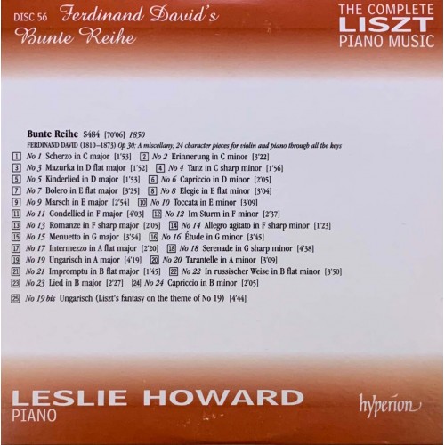 Liszt - Leslie Howard: «The Complete Piano Music» CD 56