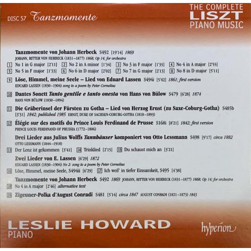 Liszt - Leslie Howard: «The Complete Piano Music» CD 57