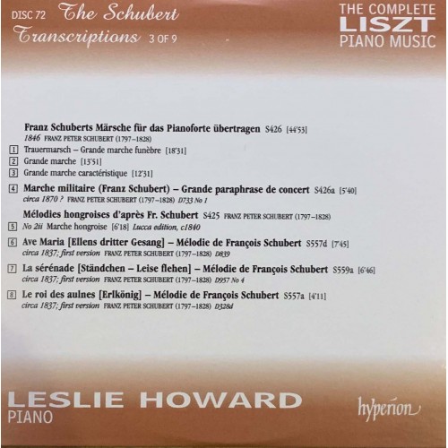 Liszt - Leslie Howard: «The Complete Piano Music» CD 72