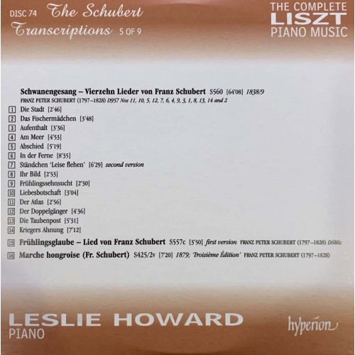 Liszt - Leslie Howard: «The Complete Piano Music» CD 74