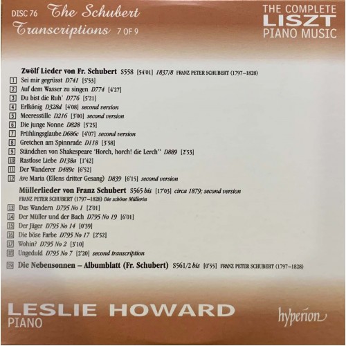 Liszt - Leslie Howard: «The Complete Piano Music» CD 76