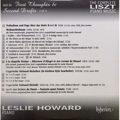 Liszt - Leslie Howard: «The Complete Piano Music» CD 81