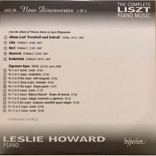 Liszt - Leslie Howard: «The Complete Piano Music» CD 89