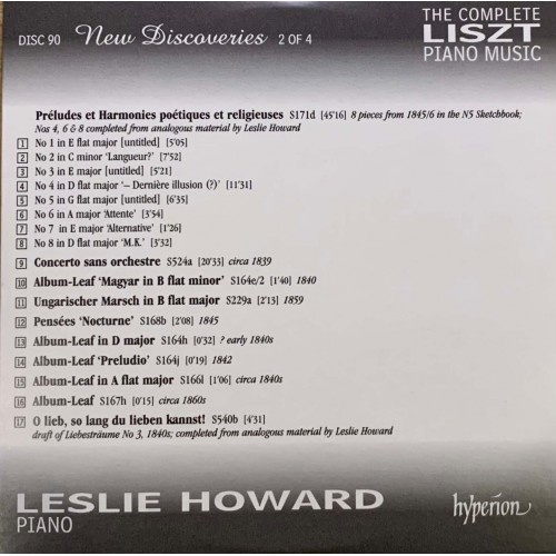 Liszt - Leslie Howard: «The Complete Piano Music» CD 90