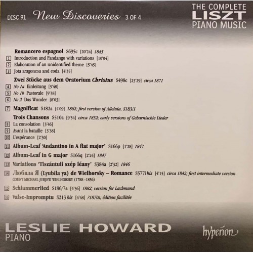 Liszt - Leslie Howard: «The Complete Piano Music» CD 91