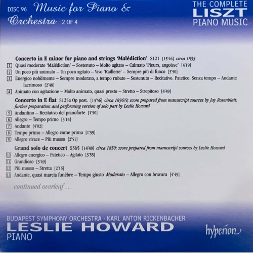 Liszt - Leslie Howard: «The Complete Piano Music» CD 96