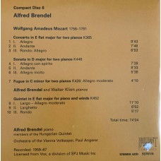 Alfred Brendel: «The Complete Vox, Turnabout And Vanguard Solo Recordings» CD 6