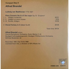 Alfred Brendel: «The Complete Vox, Turnabout And Vanguard Solo Recordings» CD 9