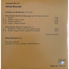 Alfred Brendel: «The Complete Vox, Turnabout And Vanguard Solo Recordings» CD 10