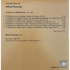 Alfred Brendel: «The Complete Vox, Turnabout And Vanguard Solo Recordings» CD 20