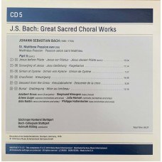 J. S. Bach - Gachinger Kantorei Stuttgart · Bach-Collegium Stuttgart · Helmuth Rillinga: «Great Sacred Choral Works» CD 5