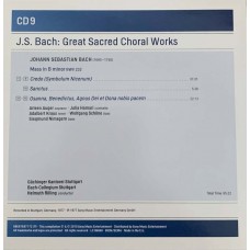 J. S. Bach - Gachinger Kantorei Stuttgart · Bach-Collegium Stuttgart · Helmuth Rillinga: «Great Sacred Choral Works» CD 9