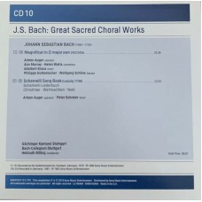 J. S. Bach - Gachinger Kantorei Stuttgart · Bach-Collegium Stuttgart · Helmuth Rillinga: «Great Sacred Choral Works» CD 10