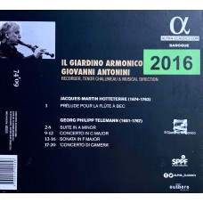 Telemann, Il Giardino Armonico, Giovanni Antonini: «Suite, Sonata, Concerti Pour La Flute A Bec E Les Chalumeaux»