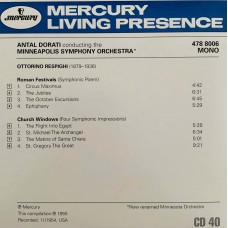 Various: «Mercury Living Presence - The Collectors Edition 3» CD 40