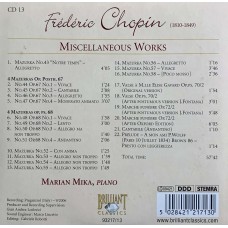 Fryderyk Chopin: «Complete Works» CD 13