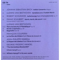 Wilhelm Kempff: «Edition» CD 74