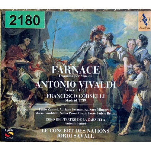 Antonio Vivaldi , Francesco Corselli , Furio Zanasi, Adriana Fernandez, Sara Mingardo, Gloria Banditelli, Sonia Prina, Cinzia Forte, Fulvio Bettini, Coro del Teatro de la Zarzuela, Antonio Fauro , Le Concert des Nations , Jordi Savall: «Farnace (Dramma Pe