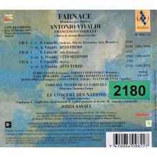 Antonio Vivaldi , Francesco Corselli , Furio Zanasi, Adriana Fernandez, Sara Mingardo, Gloria Banditelli, Sonia Prina, Cinzia Forte, Fulvio Bettini, Coro del Teatro de la Zarzuela, Antonio Fauro , Le Concert des Nations , Jordi Savall: «Farnace (Dramma Pe