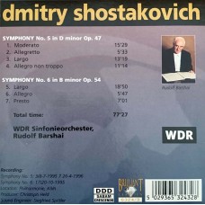 Shostakovich - Rudolf Barshai, WDR Sinfonieorchester: «Symphonies» CD 03