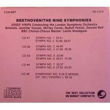 Beethoven, London Symphony Orchestra Conductor Josef Krips: «The Nine Symphonies»