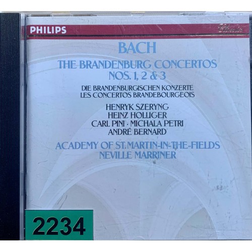 Bach – Henryk Szeryng, Heinz Holliger, Carl Pini, Michala Petri, Andre Bernard, Academy of St. Martin-in-the-Fields, Neville Marriner: «The Brandenburg Concertos Nos. 1, 2 & 3»