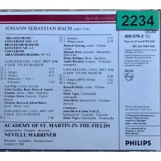 Bach – Henryk Szeryng, Heinz Holliger, Carl Pini, Michala Petri, Andre Bernard, Academy of St. Martin-in-the-Fields, Neville Marriner: «The Brandenburg Concertos Nos. 1, 2 & 3»