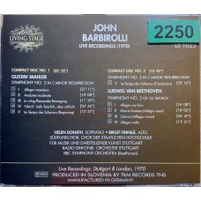 Sir John Barbirolli, Mahler, Beethoven: «Symphony No. 2 / Symphony No. 3»