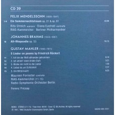 Ferenc Fricsay: «Complete Recordings On Deutsche Grammophon» CD 39