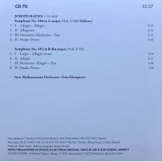 Otto Klemperer: «The Warner Classics Remastered Edition» CD 70